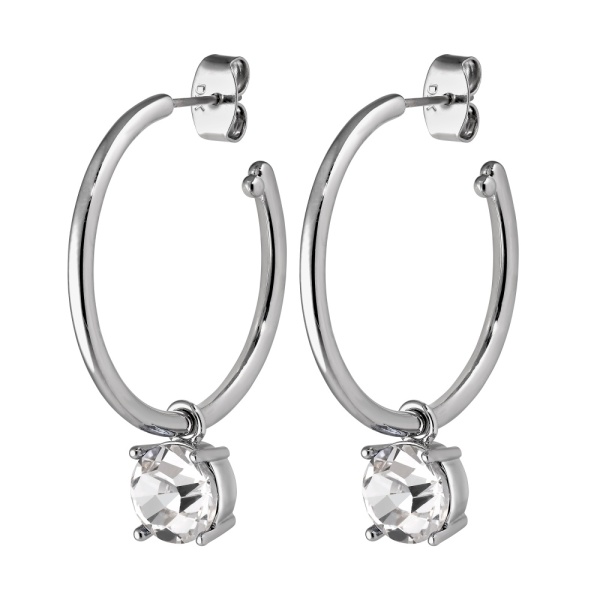 Dyrberg Kern Diega Silver Earrings - Crystal